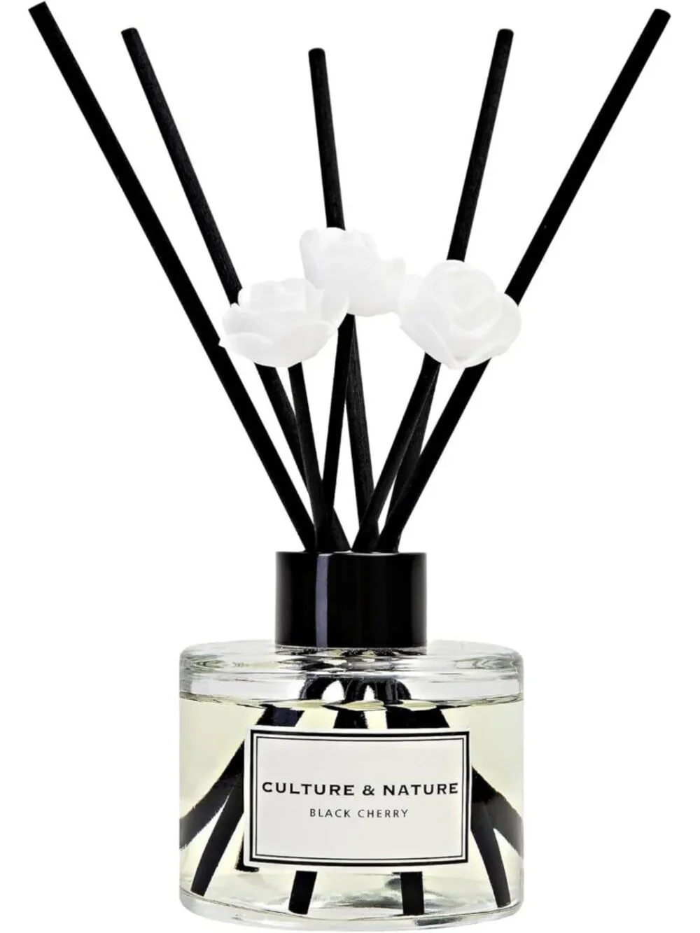 Black Cherry Reed Diffuser Set 4oz - Scented Home Fragrance for Bathroom Decor